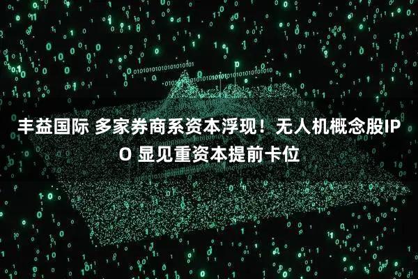 丰益国际 多家券商系资本浮现！无人机概念股IPO 显见重资本提前卡位